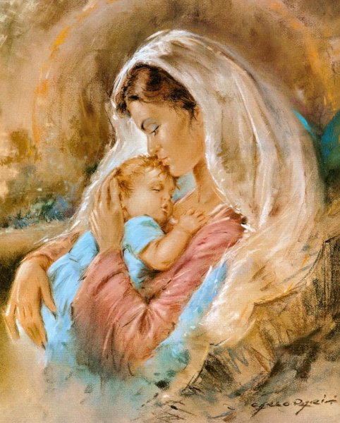 Картина мама с младенцем