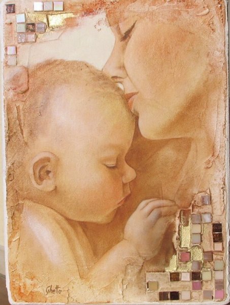 Мать и дитя живопись