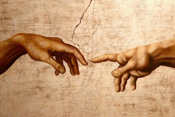 Микеланджело Сикстинская капелла Сотворение Адама