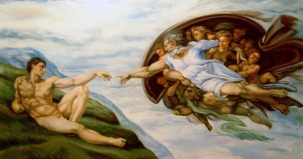 Пробуждение Адама Микеланджело