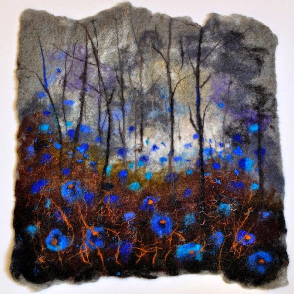 Панно из шерсти