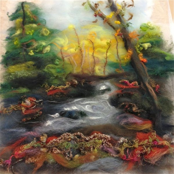 Мокрое валяние из шерсти пейзажи