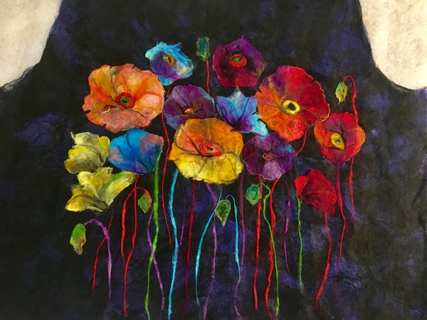 Панно из шерсти