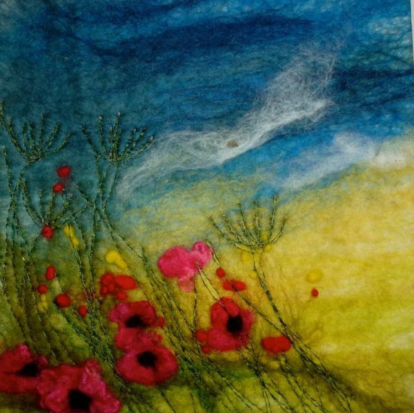 Панно в технике валяния