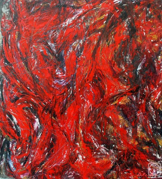 Абстракционизм красный цвет