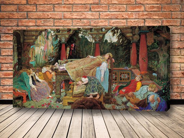 Картина Васнецова спящая Царевна