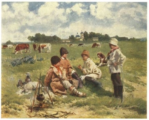 Маковский пастушки картина