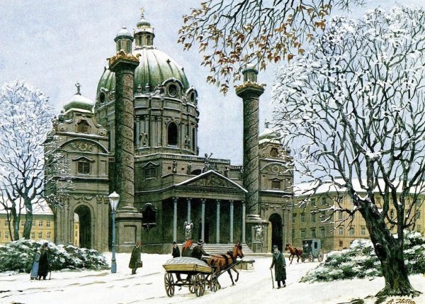 Картины Адольфа Гитлера нарисованные им самим