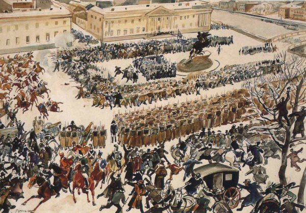 Восстание на Сенатской площади в Петербурге 14 декабря 1825 г