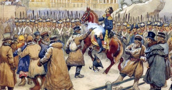 Восстание Декабристов на Сенатской площади в Петербурге