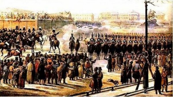 Картина восстание Декабристов на Сенатской площади