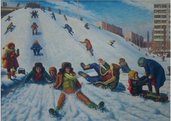 Дети на Горке зимой