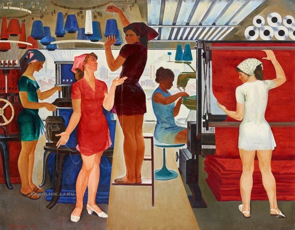 Александр Дейнека текстильщицы