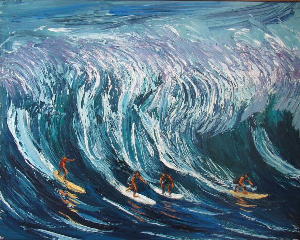 Хокусай волна большая волна в Канагаве