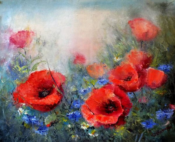 Живопись маки Пивень