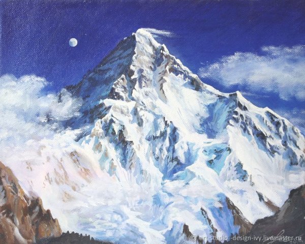 Картина маслом горы Эверест