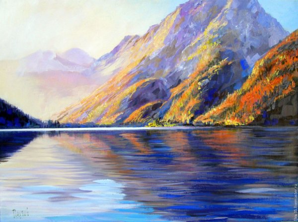 Море и горы маслом