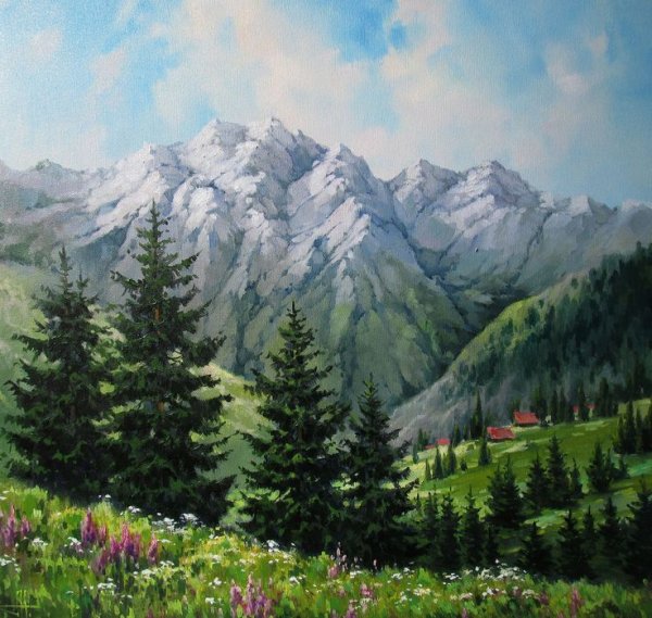 Наталья Сарандук горный пейзаж