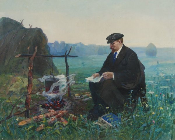 Рылов Аркадий Александрович в. и. Ленин в разливе в 1917 году