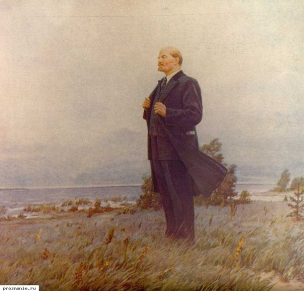 Кукрыниксы Ленин в разливе 1949