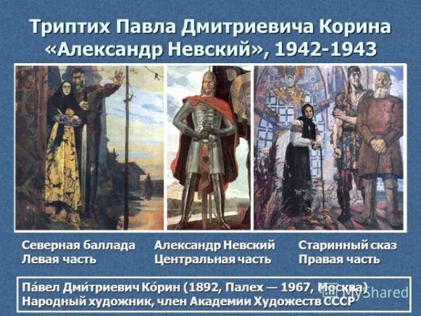 Павел Корин. Триптих «Александр Невский». 1942