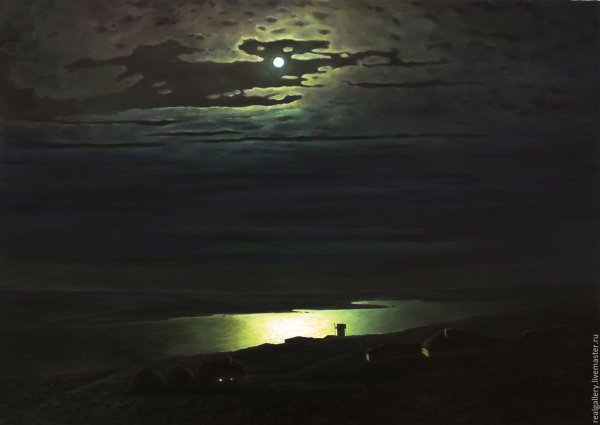 Архип Куинджи — «Лунная ночь на Днепре», 1880