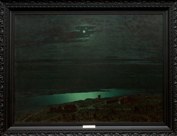 Архип Куинджи "Лунная ночь на Днепре", 1908.