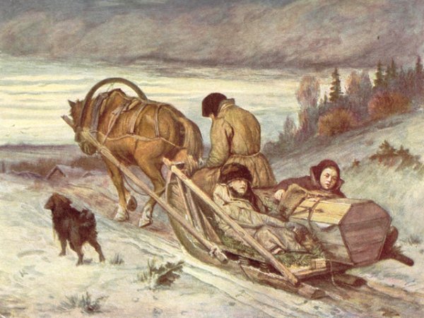 Картина проводы покойника Василия Перова