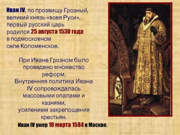 Царь Иван IV Васильевич Грозный Васнецов
