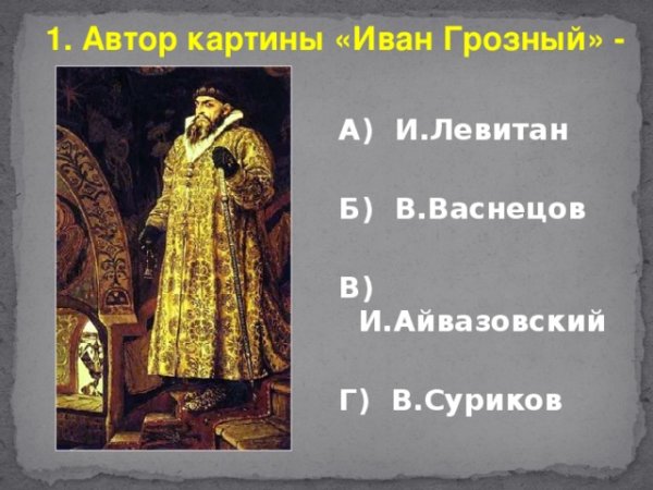 Виктор Васнецов царь Иван Васильевич Грозный