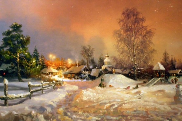 Художник Владимир Жданов зима ночь