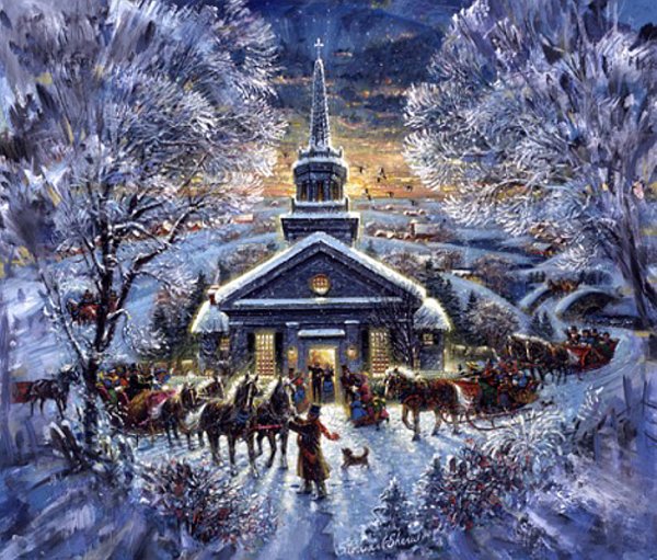 Художник Стюарт Шервуд Рождество пейзаж