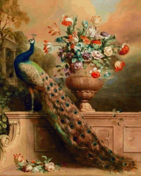 Алмазная мозаика гордый Павлин