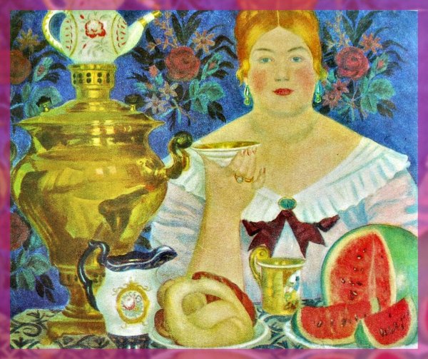 Борис Михайлович Кустодиев Купчиха, пьющая чай