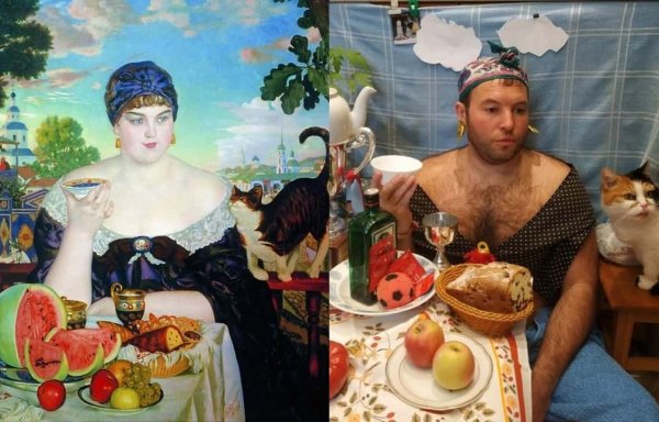 Кустодиев картины Купчиха