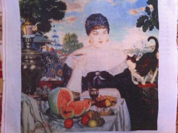 Кустодиев Купчиха за чаем