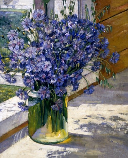 Картина маслом васильки