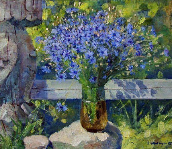 Описать картину Гаврилова последние васильки