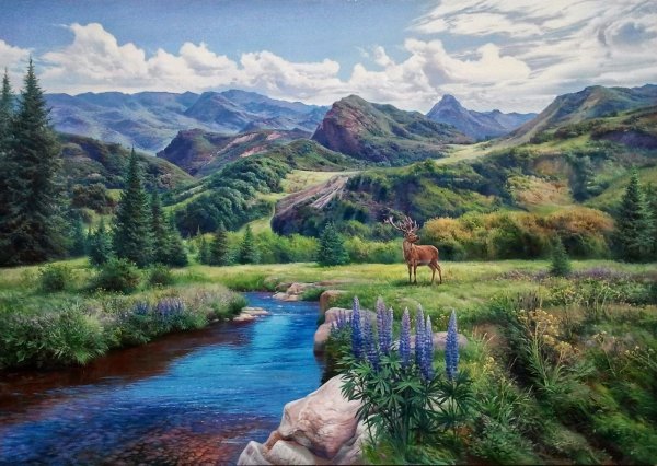 Картины пейзажи художник Долгополов Виктор