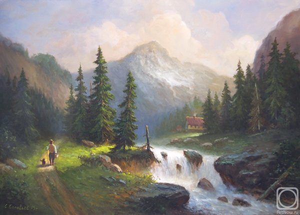 Горы живопись Томас Кинкейд