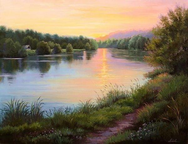 Ефим Ефимович Волков «Лесное озеро». 1910