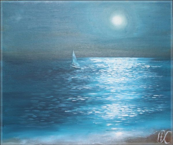 Художник Валерий Брюсов - Лунная дорожка.