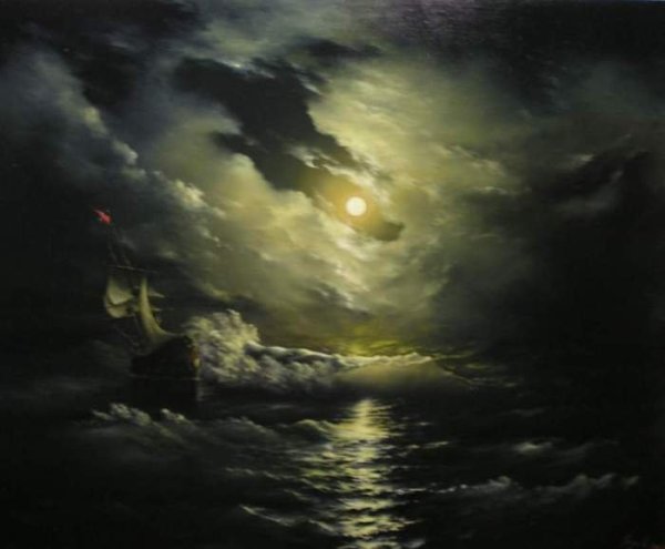 Лунная дорожка живопись