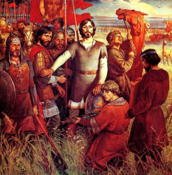 Ю Ракша триптих поле Куликово картина