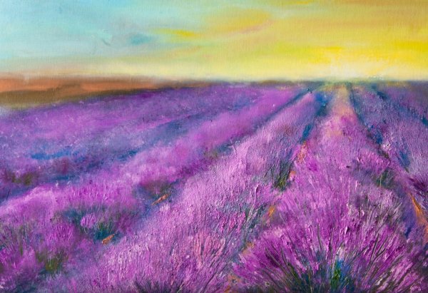 Художник Сергей Тутунов Лавандовые поля картины