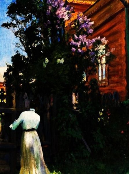 Кустодиев сирень картина