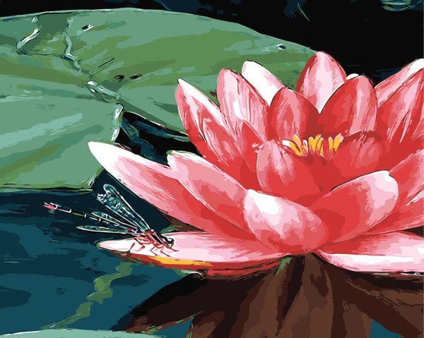 Лотос акриловыми красками