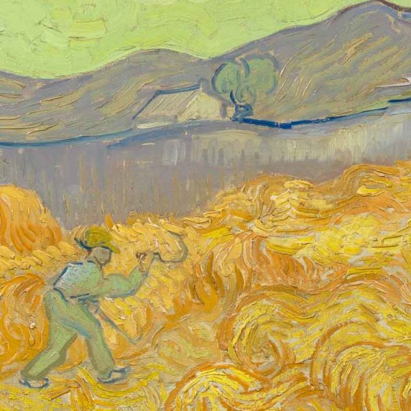 Ван Гог Жнец на пшеничном поле