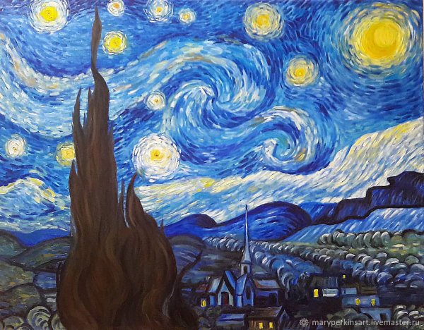 Звездная ночь Ван Гог 1889