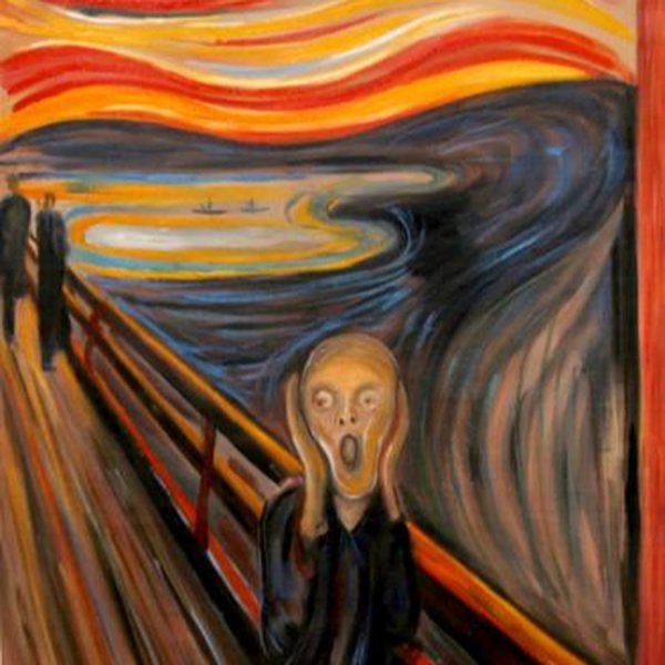 Картина с кричащим человеком